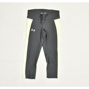 Under Armour Women Capri Legging Polyester Gray Size M Compression Heatgear